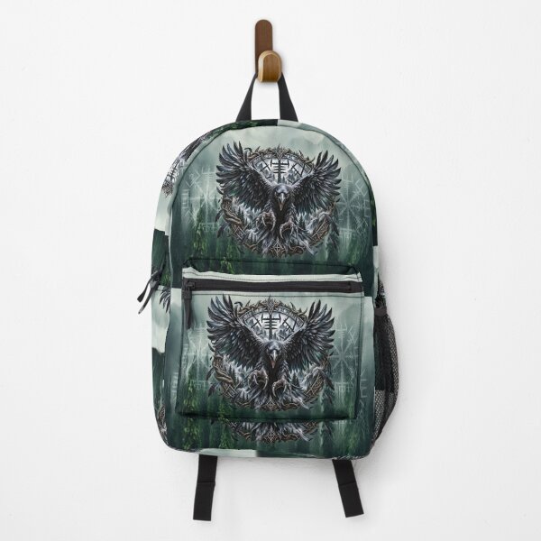 Item preview, Viking Raven – Norse Runes & Nordic Mountain Warrior Art designed and sold by artistwill.