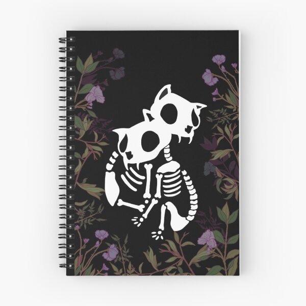 Item preview, Twin Cat Skulls Skeleton Illustration designed and sold by momolaart.