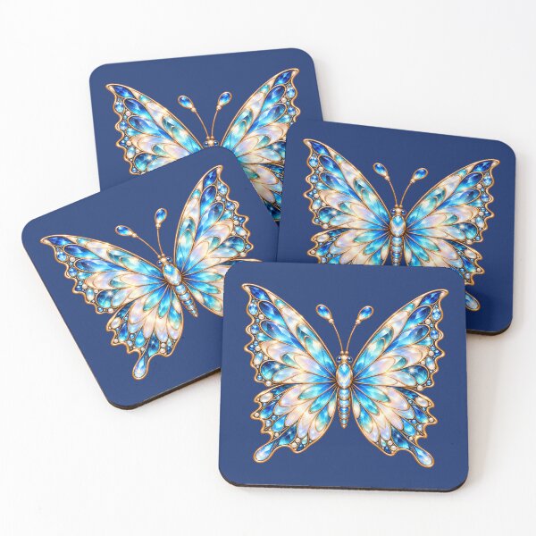 Item preview, Sapphire Fantasy Butterfly – Iridescent Crystal Wings designed and sold by HO•Designs.