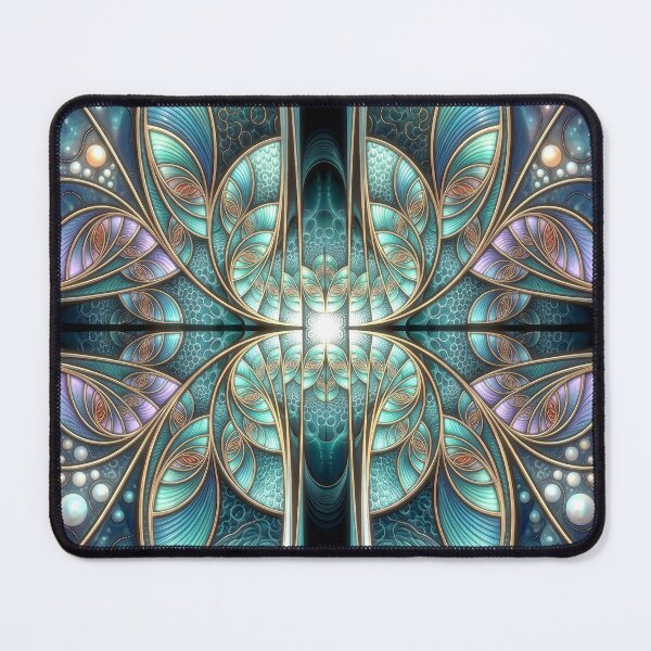 Item preview, Symmetrical Art Deco Bioluminescent Floral Fantasy designed and sold by Frackxion.