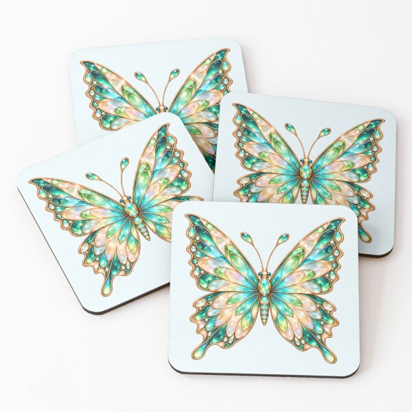 Item preview, Emerald Fantasy Butterfly – Iridescent Teal Fairy Wings designed and sold by HO•Designs.