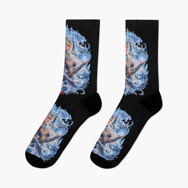 Item preview, Twin Elemental Guardians – Fire and Ice Fantasy designed and sold by TroviTutto.