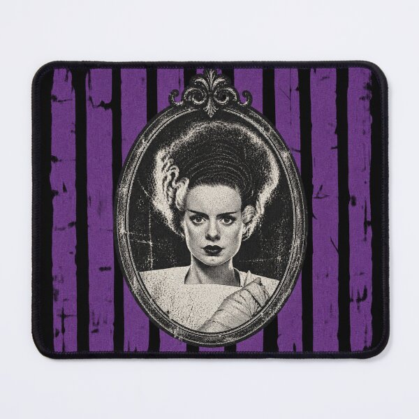 Item preview, Bride of Frankenstein Purple Striped Gothic Horror Design, Distressed Victorian Goth Halloween designed and sold by SpookyShadesLab.
