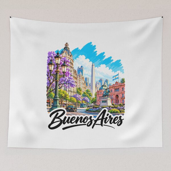 Item preview, Buenos Aires Argentina Arte de Viaje designed and sold by EdwinkOne.