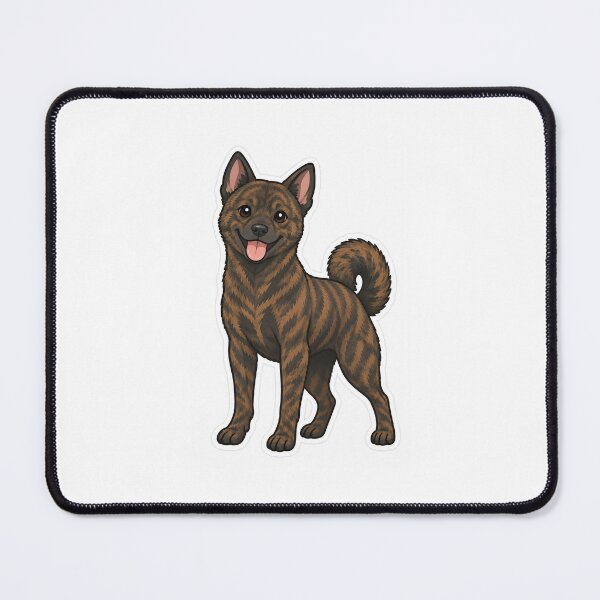 Item preview, Smiling Kai Ken Standing Sticker - Japanese Tiger Dog Art designed and sold by NihonKenStudio.