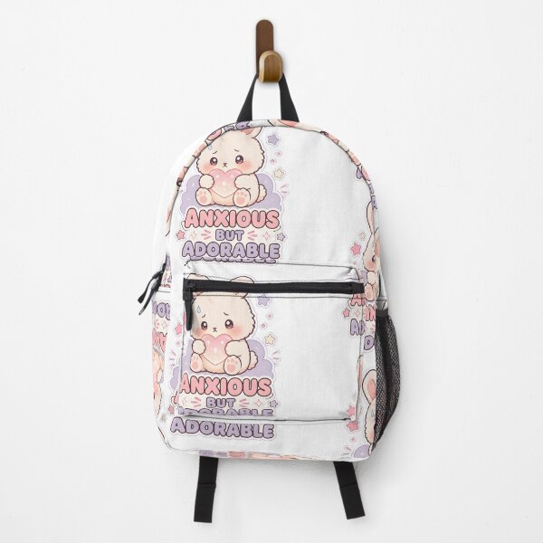 Item preview, Anxious But Adorable Cute Kawaii Bunny Funny Mental Health Aesthetic designed and sold by dreamz-world.