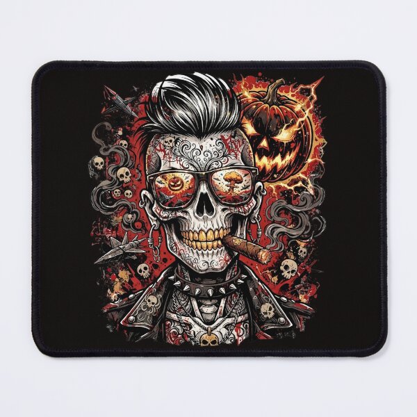 Item preview, Halloween Punk Mohawk Skull Nuclear Reflection designed and sold by Voodoo Store Paranormal Collections.