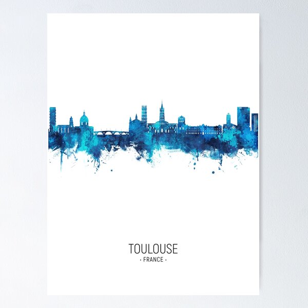 Item preview, Toulouse France Skyline designed and sold by ArtPrints.