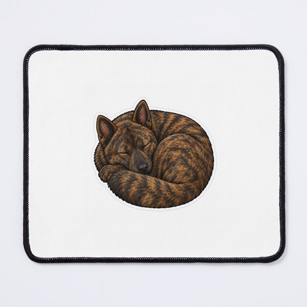 Item preview, Sleeping Kai Ken Sticker - Realistic Japanese Brindle Dog designed and sold by NihonKenStudio.