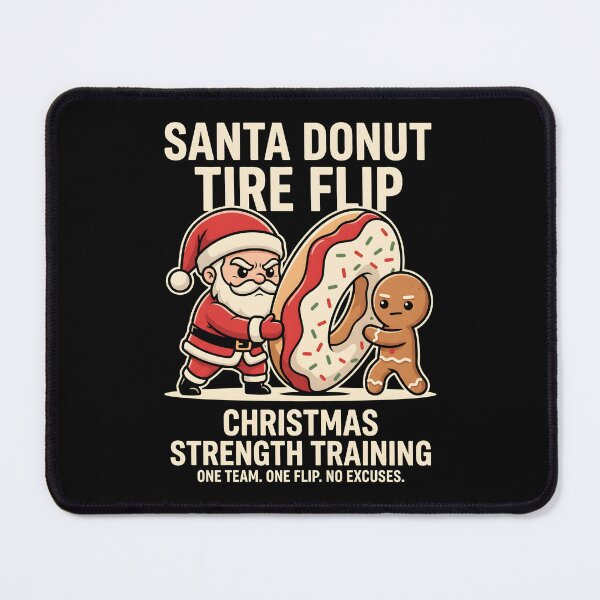 Item preview, Santa Donut Tire Flip Christmas Strength Training designed and sold by SplashTastic.