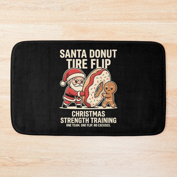 Item preview, Santa Donut Tire Flip Christmas Strength Training designed and sold by SplashTastic.