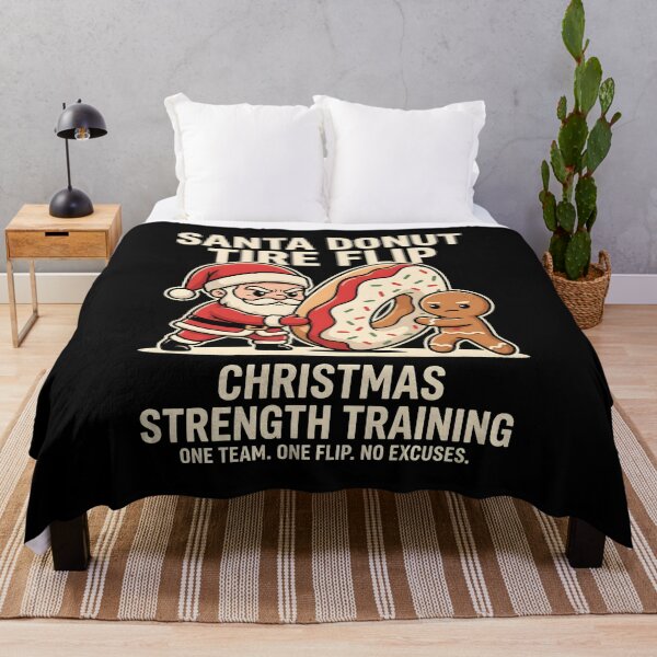 Item preview, Santa Donut Tire Flip Christmas Strength Training designed and sold by SplashTastic.