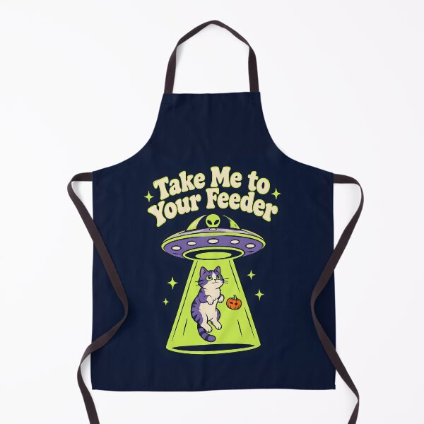 Item preview, Alien Abduction Cat Take Me To Your Feeder Funny designed and sold by Glitchart66.