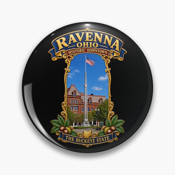 Item preview, Ravenna, Ohio - Historic Downtown - The Buckeye State - 3D Transparent designed and sold by Military Insignia Products.