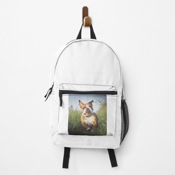 Item preview, Happy Bulldog Sprinting Through Tall Grass designed and sold by VanGaldo.
