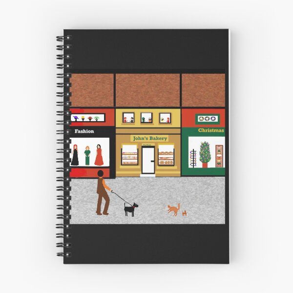 Item preview, City Street with Shops and Pedestrian designed and sold by Elaine M Hayward .