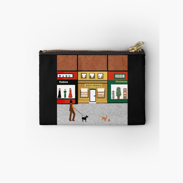 Item preview, City Street with Shops and Pedestrian designed and sold by Elaine M Hayward .