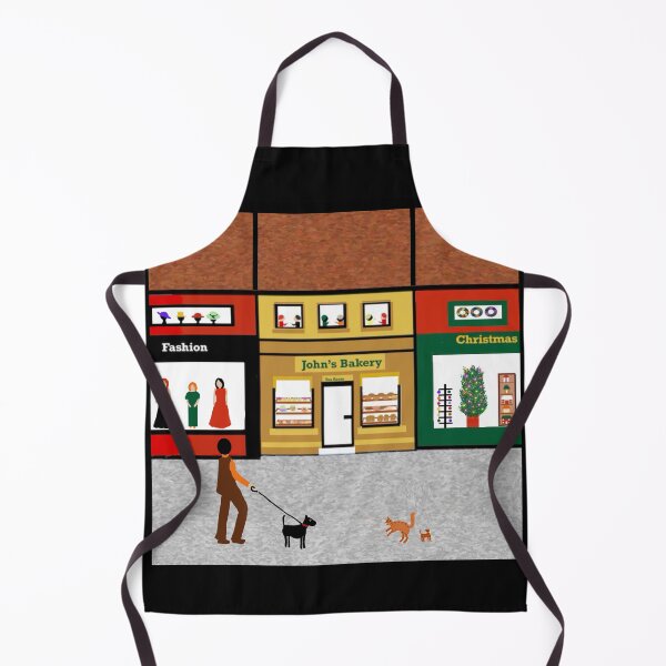 Item preview, City Street with Shops and Pedestrian designed and sold by Elaine M Hayward .