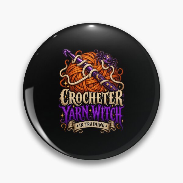 Artikelvorschau, Crocheter Yarn Witch in Training Halloween Crochet entworfen und verkauft von NicheMuse Studio.