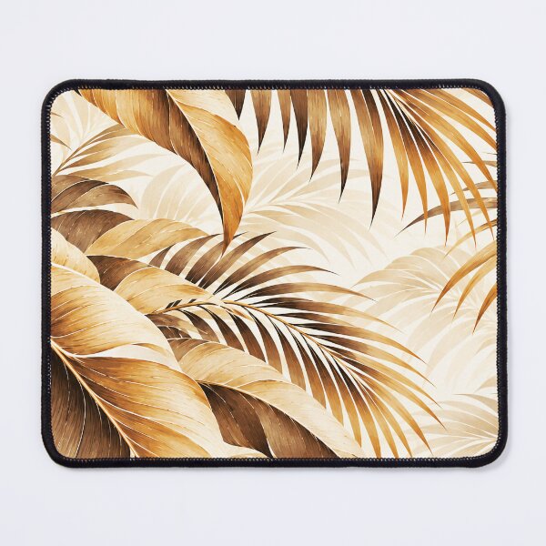 Item preview, Luxurious Neutral Tropical Foliage Palm Leaves Botanical Art Scarf & Home Decor designed and sold by M. Mamdouh Artworks.