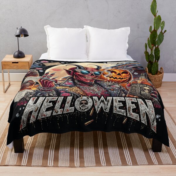 Item preview, Halloween Red Demon Whiskey Horns Pumpkin designed and sold by Voodoo Store Paranormal Collections.