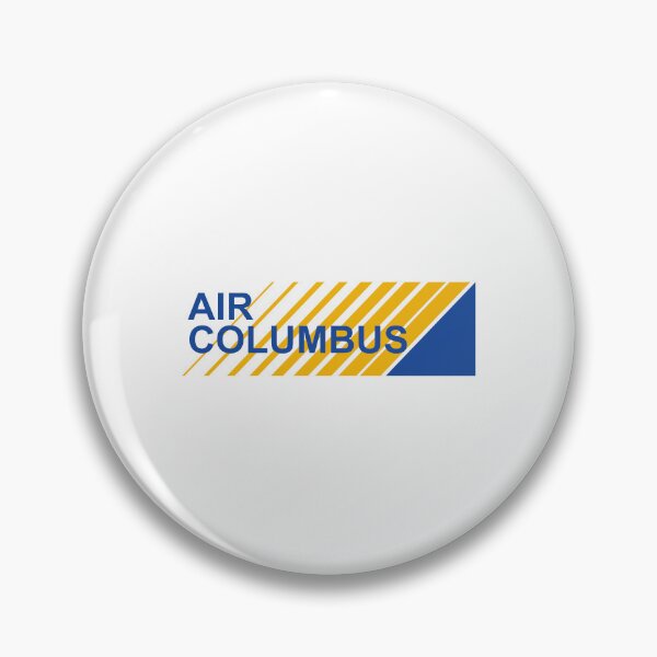 Item preview, Air Columbus Airline Logo with Yellow Diagonal Stripes and Blue Triangle Design designed and sold by Veijo  A Raisan.