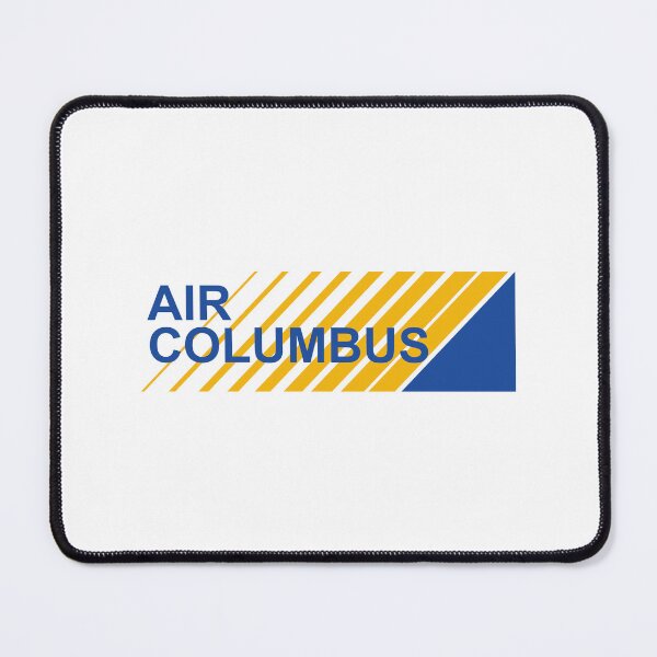 Item preview, Air Columbus Airline Logo with Yellow Diagonal Stripes and Blue Triangle Design designed and sold by Veijo  A Raisan.