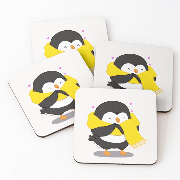 Item preview, Penguin with warm comfort scarf designed and sold by julianamotzko.
