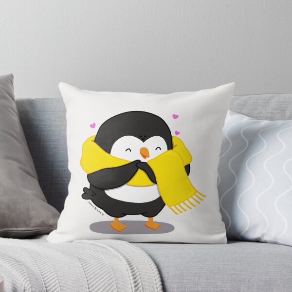 Item preview, Penguin with warm comfort scarf designed and sold by julianamotzko.