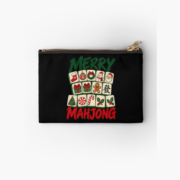 Artikelvorschau, Merry Mahjong Christmas Holiday Tile Design entworfen und verkauft von NicheMuse Studio.