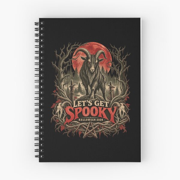 Item preview, Lets Get Spooky Halloween 2026 Horned Goat Forest Artwork designed and sold by Aqouiatiqe.