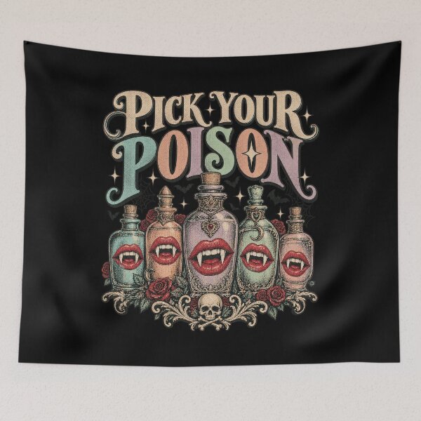 Item preview, Pick Your Poison Vintage Apothecary Bottles Shelf Art Autumn designed and sold by Aqouiatiqe.