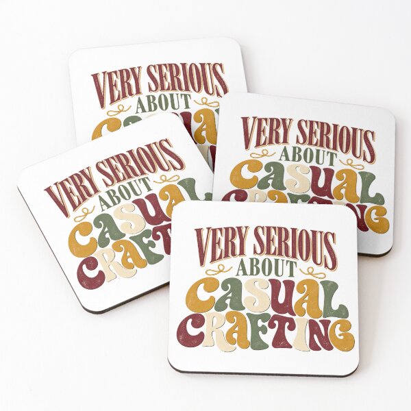 Item preview, Very Serious About Casual Crafting – Vintage Crafter Humor designed and sold by Golden Era Studio.