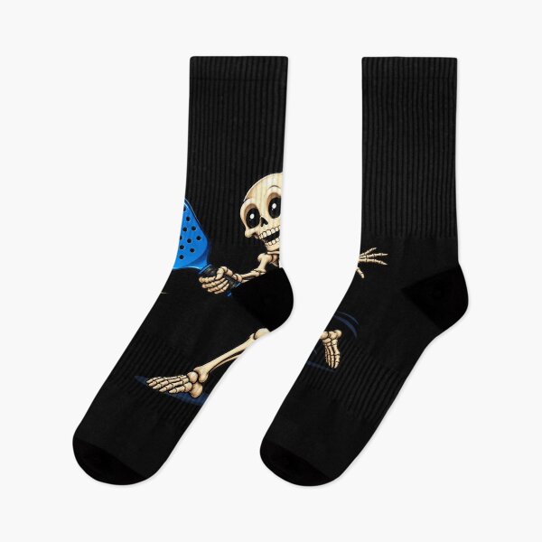 Artikelvorschau, Funny Skeleton Pickleball Player Halloween entworfen und verkauft von NicheMuse Studio.