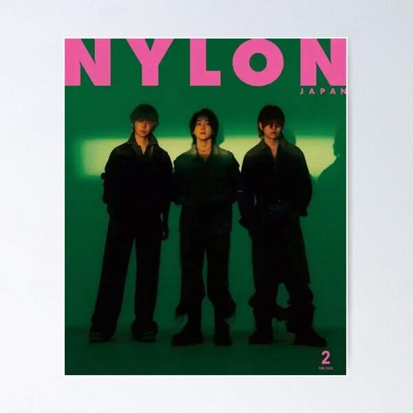 Item preview, Nylon Guys Japan Magazine Cover Fashion Music Original Custom Vintage Music Band Tee Póster Único Arte de Pared designed and sold by Cool Robot Bro..