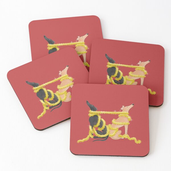 Item preview, Perros de brillo festivo designed and sold by Tessa Draws Stoof.