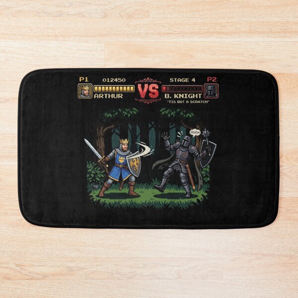 Item preview, Epic Fight King Arthur Vs Black Knight - Retro 8-Bit Pixel Art Arcade designed and sold by mulliere.
