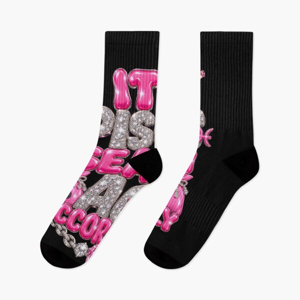 Aperçu de l'œuvre It’s Pisces Season Act Accordingly Pink Zodiac Bling créée et vendue par NicheMuse Studio.