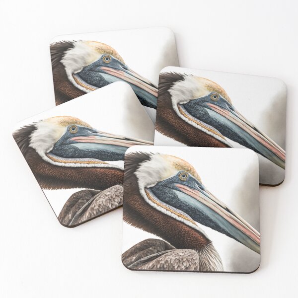 Artikelvorschau, Küstenpelikan, Aquarellporträt eines Watvogels entworfen und verkauft von GSizzle1.