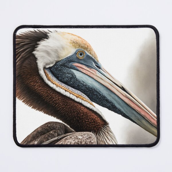 Item preview, Coastal Pelican Watercolor Shorebird Portrait designed and sold by GSizzle1.