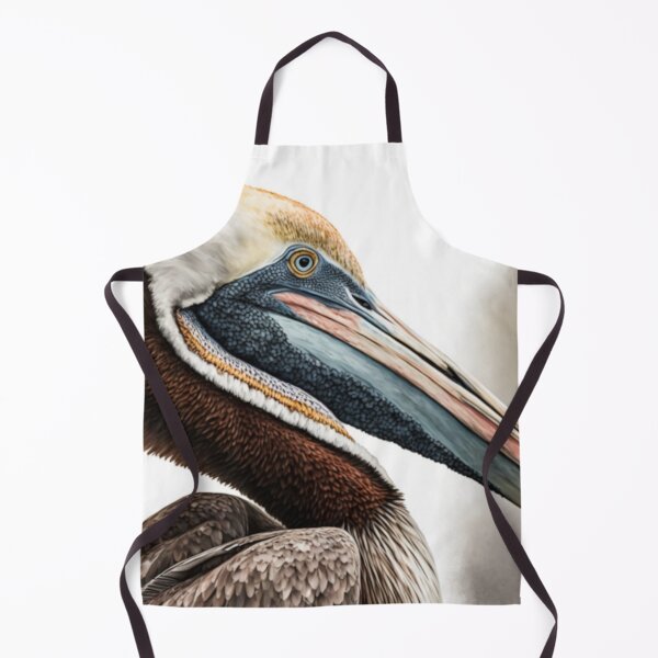 Item preview, Coastal Pelican Watercolor Shorebird Portrait designed and sold by GSizzle1.