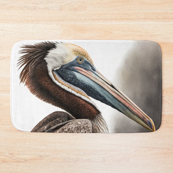 Item preview, Coastal Pelican Watercolor Shorebird Portrait designed and sold by GSizzle1.