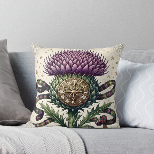 Item preview, Auld Lang Syne Midnight Thistle Clock 2 designed and sold by Sybille-Yates.