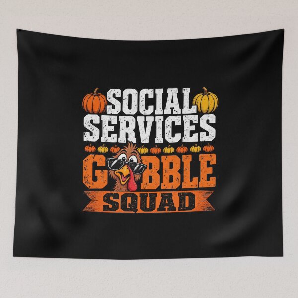 Item preview, Social Services Gobble Squad Thanksgiving Turkey designed and sold by NicheMuse Studio.
