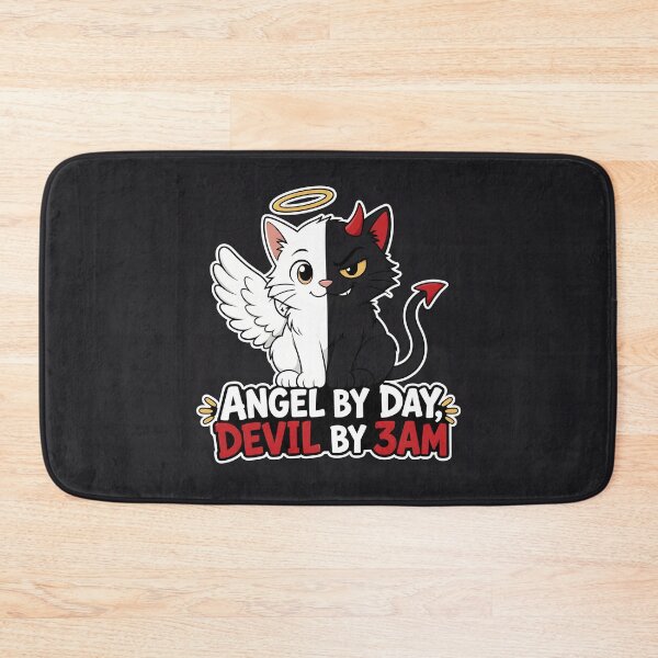 Item preview, Devil Cat Angel by Day Devil by 3AM Funny Halloween designed and sold by Glitchart66.