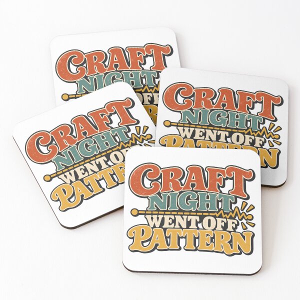 Item preview, Craft Night Went Off Pattern – Retro Sewing and Craft Humor designed and sold by Golden Era Studio.