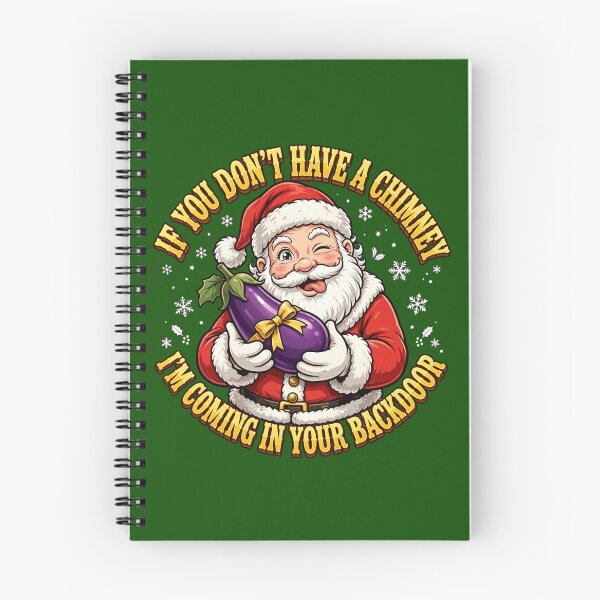 Item preview, If You Dont Have A Chimney Naughty Santa Eggplant Gag Gift designed and sold by Neon Bones Studio.