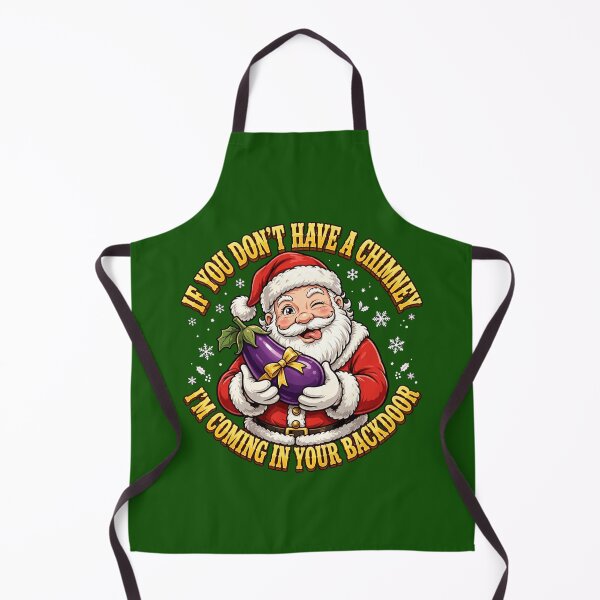 Item preview, If You Dont Have A Chimney Naughty Santa Eggplant Gag Gift designed and sold by Neon Bones Studio.