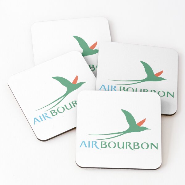 Item preview, Air Bourbon Airline Logo with Green Tropical Bird Emblem and Blue and Green Wordmark designed and sold by Veijo  A Raisan.