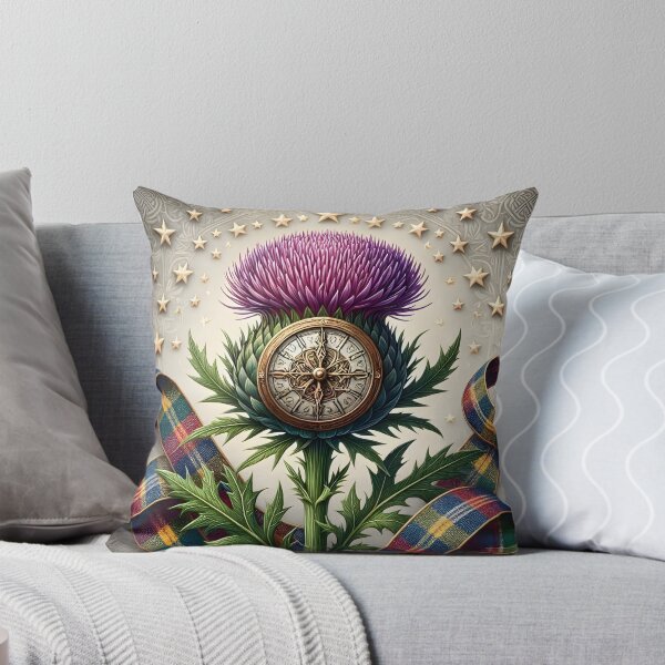 Item preview, Auld Lang Syne Midnight Thistle Clock designed and sold by Sybille-Yates.
